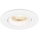 Spot Armatuur 10 Pack - Pragmi Alpin Pro - GU10 Inbouwspot - Rond - Wit - Aluminium - Kantelbaar - Ø92mm