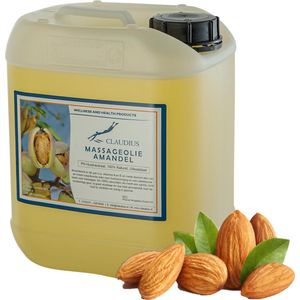 Massageolie Amandelolie 5 liter - 100% natuurlijk - biologisch en koud geperst