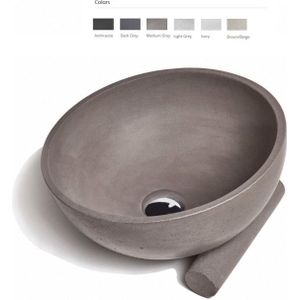 Urbi et Orbi Obliquo opbouw wastafel 39x13cm bruin/beige