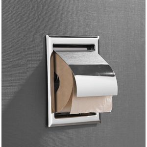 Inbouw toiletpapierhouder wit - badkamer toiletpapier houder wandmontage inbouw toiletpapier rolhouder roestvrij staal