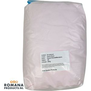 Romana Products Scrubzout 25kg - Verzorgende Bodyscrub voor Wellness - Sweet Rose-Mandarijn - Roze