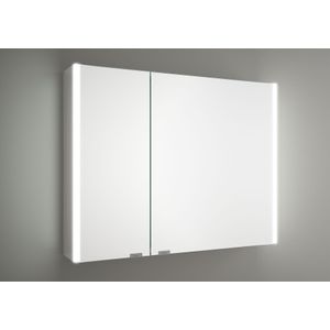 Muebles Ally spiegelkast met verlichting zijkant 83x65cm wit