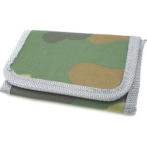 Kinderportemonnee voor jongens en meisjes met legerprint camouflageprint groen bruin