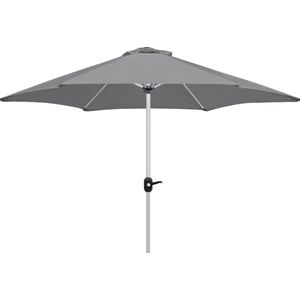 4goodz Aluminium Parasol 270 cm met opdraaimechanisme - Grijs