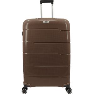 SB Travelbags 'Expandable' bagage koffer 75cm 4 dubbele wielen trolley - Donker Champagne