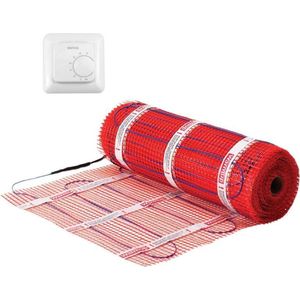 3m2 StickyMat 150Watt/m² |  Vloerverwarmingsmat Set 3m² + Gratis Warmup MSTAT AAN/UIT thermostaat | Levenslange garantie | Elektrische vloerverwarming | Warmup