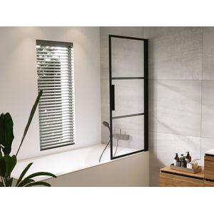 Riho - Grid GB501 - Badwand - Matzwart - 80x150 cm