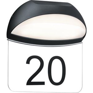 Hausnummernleuchte - Trion Magona - 5W - Warmweiß 3000K - Mattschwarz - Aluminium