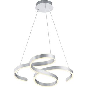 LED Hanglamp - Hangverlichting - Torna Frinco - 52W - Warm Wit 3000K - Dimbaar - Rond - Mat Grijs - Aluminium