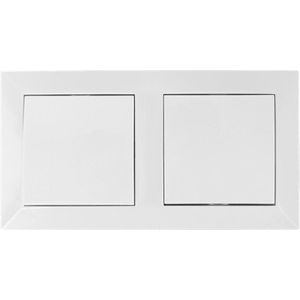 Wisselschakelaar - Aigi Cika - Inbouw - 2-voudig Enkel Schakelaar - Incl. Afdekraam - Wit