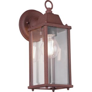 LED Tuinverlichting - Wandlamp Buitenlamp - Torna Olenany - E27 Fitting - Roestkleur - Rechthoek - Aluminium