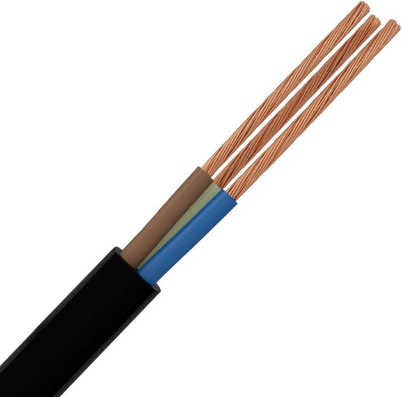 VMVL Kabel - Stroomkabel - 3x2.5mm - 3 Aderig - 20 Meter - H05VV-F - Zwart