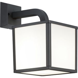 LED Tuinverlichting - Tuinlamp - Torna Cubirino - Wand - 5W - E27 Fitting - Mat Zwart - Aluminium