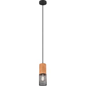 LED Hanglamp - Torna Yosh - E27 Fitting - 1-lichts - Rond - Mat Zwart - Aluminium