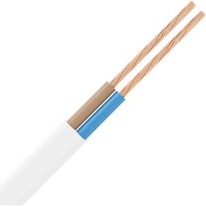 VMVL Kabel - Stroomkabel - 2x0.75mm - 2 Aderig - 50 Meter - H03VV-F - Wit