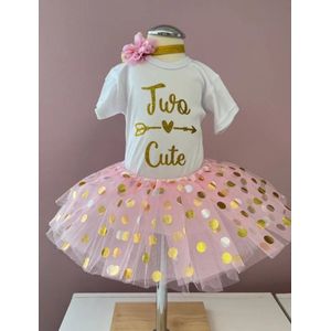 Verjaardagset, kleedje, verjaardagjurk, fotoshoot kleding meisje verjaardag, birthday dress, tutu, themafeest, fotoshoot, girl, little girl dress, verjaardag kind, jurk, smash cake kleding, Two Cute, set Marel (mt 86)