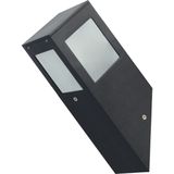 LED Tuinverlichting - Buitenlamp - Kavy 1 - Wand - Aluminium Mat Zwart - E27 - Vierkant