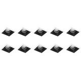 Pragmi - Zano Pro - GU10 Inbouwspot - Vierkant - Zwart/Wit - Aluminium - Kantelbaar