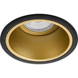 Pragmi Minko Pro - Armatuur - Rond - Zwart/Goud - Aluminium - 10 Pack