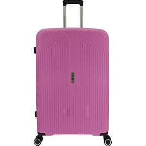 SB Travelbags Bagage koffer 75cm 4 dubbele wielen trolley - Roze - TSA slot