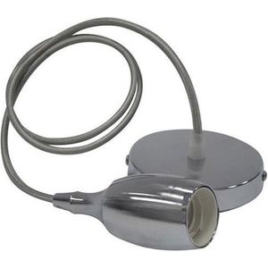LED Hanglamp - Hangverlichting - Woby - Industrieel - Rond - Mat Chroom Aluminium - E27