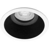 Spot - Pragmi Zano Pro - GU10 Inbouwspot - Rond - Zwart/Wit - Aluminium - Kantelbaar - Ø93mm