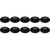 Spot Armatuur - Pragmi Pollon Pro - GU10 Inbouwspot - Rond - Zwart - Aluminium - Verdiept - Ø82mm