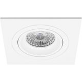 Spot Armatuur - Pragmi Borny Pro - GU10 Inbouwspot - Wit - Aluminium - Kantelbaar - 92mm