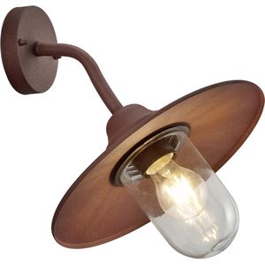 LED Tuinverlichting - Tuinlamp - Torna Brenionty - Wand - E27 Fitting - Roestkleur - Aluminium