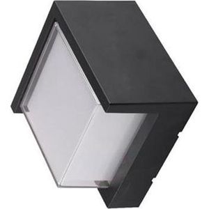 LED Tuinverlichting - Buitenlamp - Agusa 3 - Wand - Kunststof Mat Zwart - 12W Natuurlijk Wit 4200K - Vierkant
