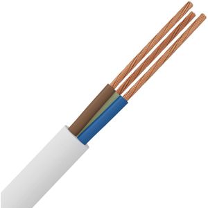 VMVL Kabel - Stroomkabel - 3x1.5mm - 3 Aderig - 10 Meter - H05VV-F - Wit