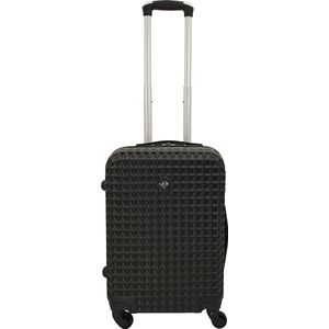 SB Travelbags Handbagage koffer 55cm 4 wielen trolley - Zwart