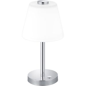 LED Tafellamp - Torna Emaro - 4.5W - Warm Wit 3000K - Dimbaar - Rond - Glans Chroom - Aluminium