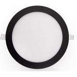 LED Downlight Slim 6 Pack - Inbouw - Dimbaar - Natuurlijk Wit 4200K - Rond - Mat Zwart - Aluminium - Ø83mm