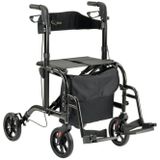 Duo rollator (rollator & rolstoel in 1)