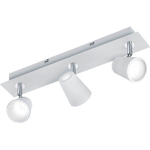 LED Plafondspot - Torna Narca - 18W - Warm Wit 3000K - 3-lichts - Rechthoek - Mat Wit - Aluminium