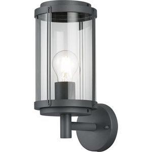 LED Tuinverlichting - Wandlamp - Buitenlamp - Torna Taniron - E27 Fitting - Spatwaterdicht IP44 - Mat Antraciet - Aluminium
