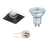 LEDVANCE - Parathom PAR16 - LED Spot - Mat Zwart/Wit - Dimbaar - GU10 Fitting