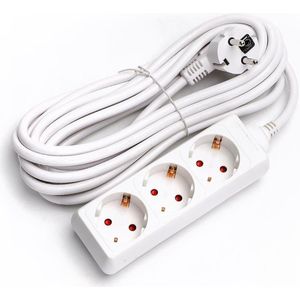 Stekkerdoos - Verlengsnoer - Aigi Synci - 3680W - 3 Stopcontacten - 5 Meter - Wit | Nederland