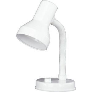 LED Tafellamp - Tafelverlichting - Torna Printon - E27 Fitting - Rond - Mat Wit - Kunststof