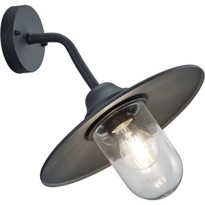 LED Tuinverlichting - Tuinlamp - Torna Brenionty - Wand - E27 Fitting - Mat Antraciet - Aluminium