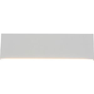 LED Wandlamp - Wandverlichting - Torna Concy - 12W - Warm Wit 3000K - Dimbaar - Rechthoek - Mat Wit - Aluminium