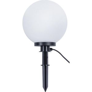 LED Priklamp met Stekker - Torna Balino - E27 Fitting - Mat Zwart - Kunststof - Ø300