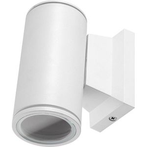 LED Gartenbeleuchtung - Außenleuchte - Aigi Wally Down - GU10 Fassung - 1-flammig - Matt Weiß - Rund - Aluminium