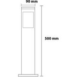 LED Tuinverlichting - Buitenlamp - Kavy 4 - Staand - Aluminium Mat Zwart - E27 - Vierkant