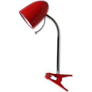 LED Klemlamp - Igia Wony - E27 Fitting - Flexibele Arm - Rond - Glans Rood
