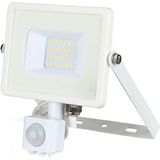 Werklamp - Mat Wit - Aluminium - 20 Watt - IP65 - Bewegingssensor