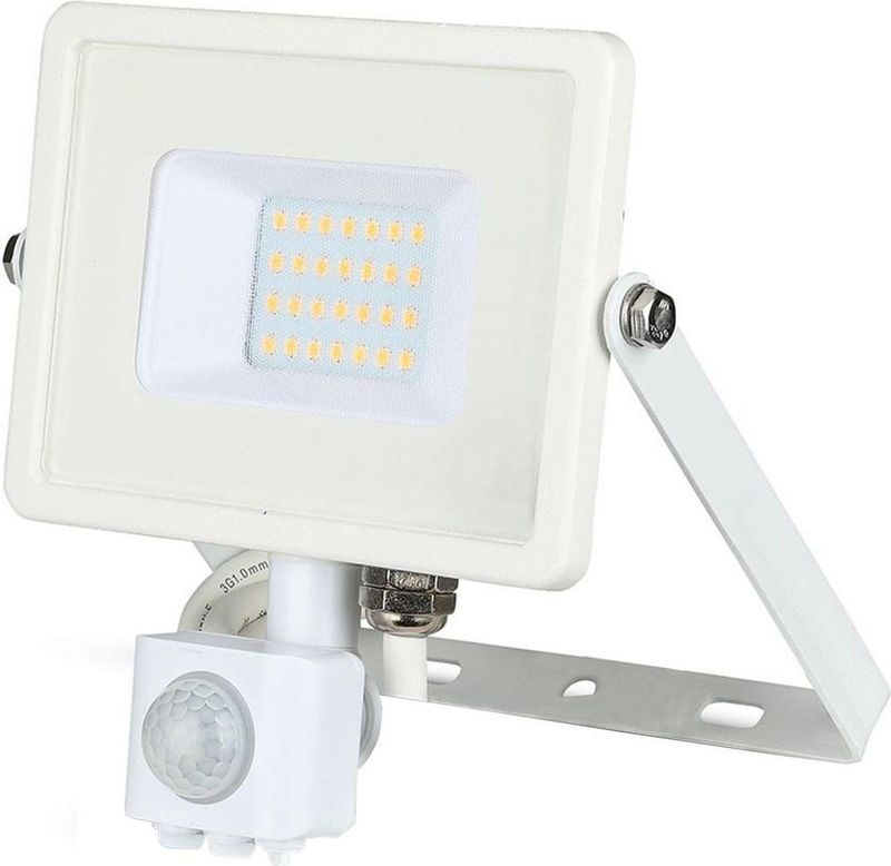 Werklamp - Mat Wit - Aluminium - 20 Watt - IP65 - Bewegingssensor