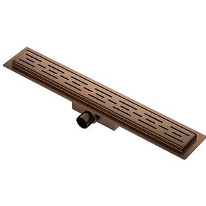 Mueller Bronzo douchegoot met flens 90x7cm geborsteld brons