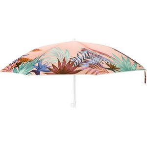 4goodz Strandparasol Tropical bladeren 180 cm - Roze